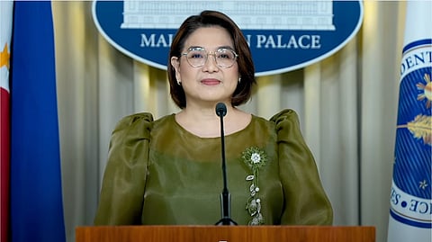 [File Photo]
Palace Press Undersecretary Claire Castro reacts after the High Tribunal's decision calls Vice President Sara Duterte's impeachment "unconstitutional".