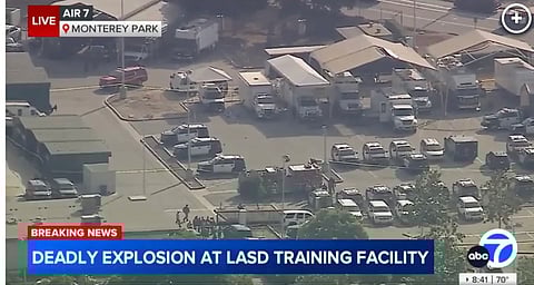 Three dead in explosion at LA police training facility