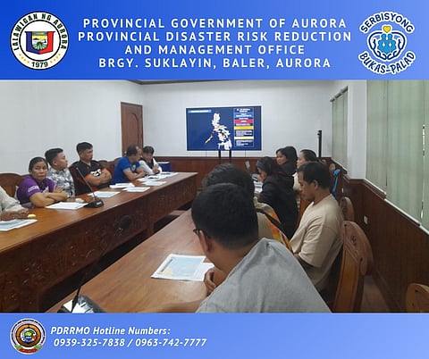 Aurora PDRRMC on blue alert as Typhoon Crising enters the country.