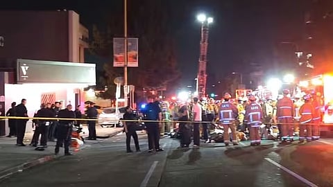 Car rams Los Angeles crowd, injuring 28: fire department