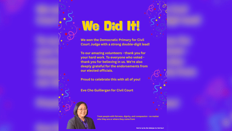 Fil-Am Eve Cho Guillergan wins Queens judicial primary