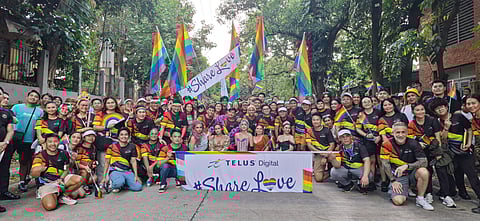 The Telus Digital team at the Lov3 Laban sa Diliman Pride PH Festival.
