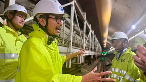 TRANSPORTATION Secretary Vince Dizon (second from left) inspects the Metro Manila Subway Project and other infrastructure works to ensure they are not blocking drainage systems and worsening floods. Dizon said the President has given strict instructions to make sure government projects do not contribute to flooding.