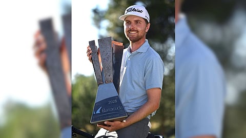 RYAN Gerard celebrates after winning his first PGA Tour title following a victorious performance in the Barracuda Championship at the Tahoe Mountain Club in Truckee, California.