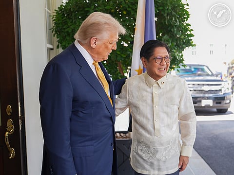 United States President Donald Trump welcomes President Ferdinand Marcos Jr. at the White House for their first bilateral meeting, 