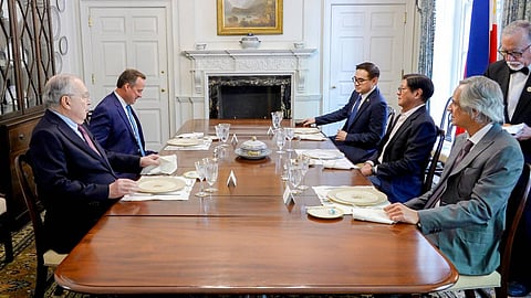 President Ferdinand Marcos Jr. meets John Starcher, President and CEO of BSMH (second from left), announcing his plans to expand operations in the Philippines.