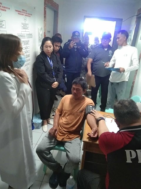 MISSING fisherman Rodolfo Montes from Dasol, Pangasinan is given a medical check up at the SBMA Public Health and Safety Department before given clearance to travel back to his home. 