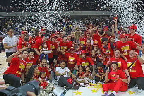 SAN Miguel basks in the glory of ruling the PBA Philippine Cup.