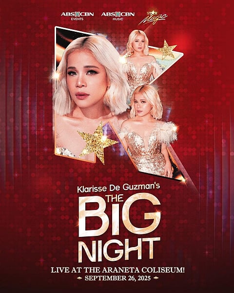 the official poster for Klarisse de Guzmans first major solo concert at the Big Dome