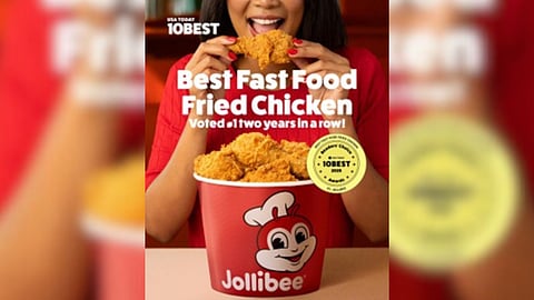 JOLLIBEE celebrates a back-to-back win as Chickenjoy is named USA's best fast-food fried chicken by USA TODAY's 10Best Readers’ Choice Awards.