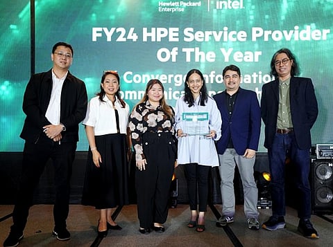 HPE Managing Director; Jessica Powell-Bragas, HPE Country Leader for Channel & Commercial Sales; Jarelle Pascual, Converge Assistant Manager for Events & Trade; Lery Briones, Converge Global Business VP for Marketing; Allan Catli, Converge Global Business AVP for Segment Marketing; and Enar Marquez, HPE Country Leader for Services