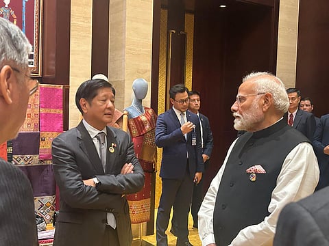 PRESIDENT Ferdinand Marcos Jr. meets Indian Prime Minister Narendra Modi on the sidelines of the 21st ASEAN-India Summit in Vientiane, Lao PDR on October 10, 2024.