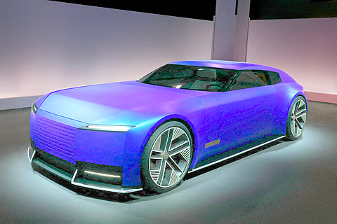 THE upcoming EV flagship ditches heritage cues in favor of radical design.