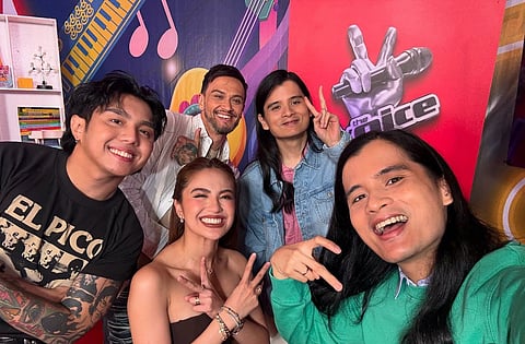 Zack Tabudlo, Billy Crawford, Julie Anne San Jose with the Ben&Ben twins Paolo and Miguel Benjamin Guico.