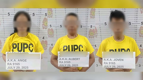 P1 million worth of suspected shabu was confiscated from three suspects during a buy-bust operation in Marikina City.