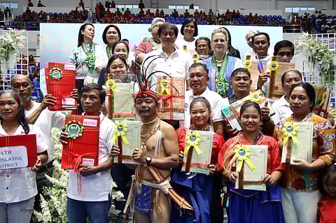 DEPARTMENT of Agrarian Reform Secretary Conrado M. Estrella III leads the regional distribution of land titles and Certificates of Condonation with Release of Mortgage to agrarian reform beneficiaries across the Cagayan Valley Region on Thursday in Ilagan City, Isabela.