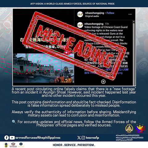 AFP warns vs. WPS disinfo