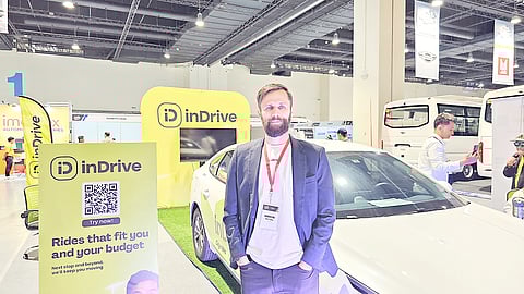 inDrive regional director Mark Tolley at inDrive’s booth during the Philippine Commercial Vehicle Show 2025.