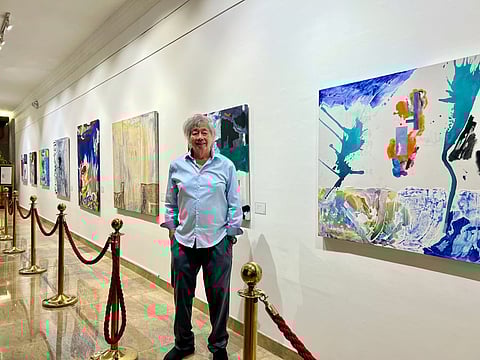 Artist Roy Veneracion at The Manila Hotel's Art Gallery.