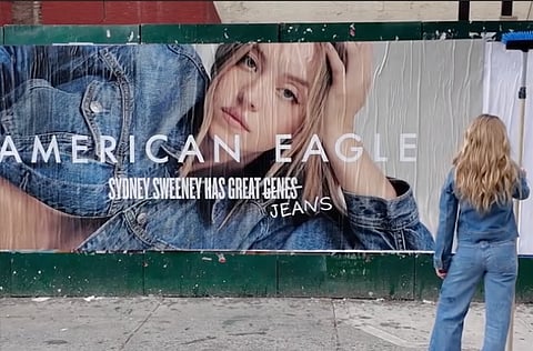 Sydney Sweeney's controversial ad with American Eagle. 