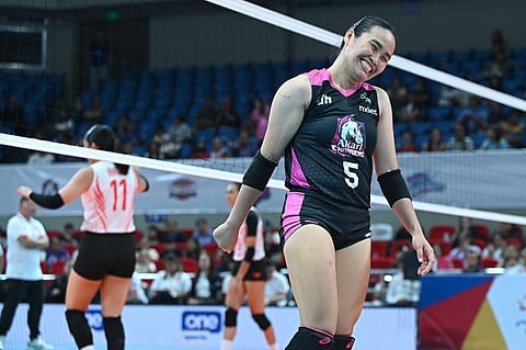 GRETCHEL Soltones and Akari smile their way to a 32-30, 25-22, 25-19 victory over Petro Gazz in the PVL On Tour.