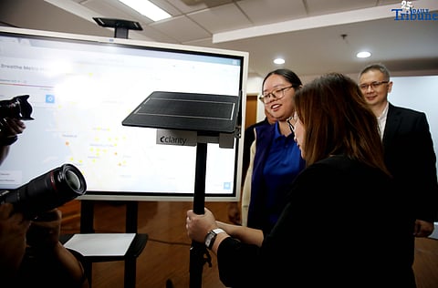 Clarity Movement Regional Account Manager for Southeast Asia and Oceania Engr. Ethel Garcia, together with Dr. James Bernard B. Simpas of the Manila Observatory, Dr. Annelle Raphayette Chua of ACRI and ASMPH, and Joseph Benjamin Ilagan of the Ateneo BUILD Lab, showcases the Clarity Movement Air Quality Monitoring System during the forum “The Urgent Case for Clean Air: Why Real-Time Data Could Save Lives,” held at Ateneo de Manila University in Quezon City on Wednesday, August 6, 2025. The group called on LGUs, businesses, schools, and civic groups to support data-driven, cross-sector efforts to improve air quality and protect public health.