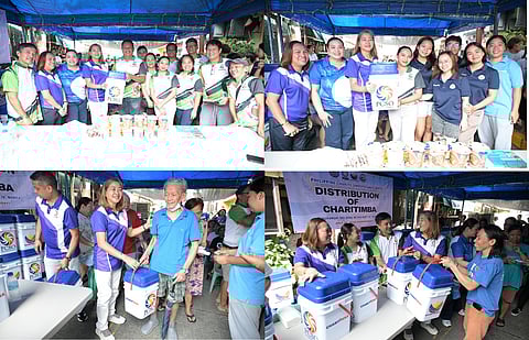 FAMILIES in Barangay 503 receive much-needed aid from PCSO after days of heavy flooding.