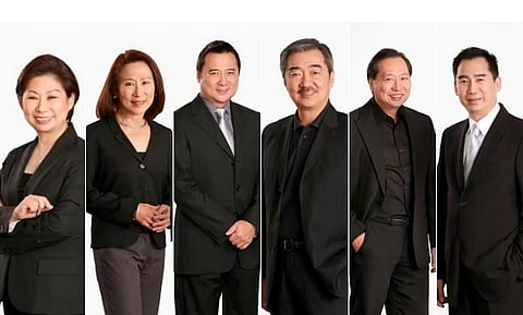 The second-generation Sy siblings, (from left) Teresita Sy-Coson; Elizabeth, Henry Jr.; Hans, Herbert and Harley Sy.