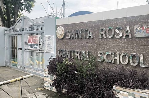 STA. Rosa Integrated School, where a tragic classroom incident left two teens fighting for their lives.
