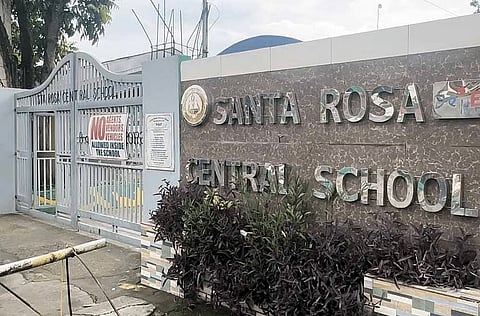 THE Sta. Rosa Integrated School, where the shooting happened, killing the suspect and leaving a young woman fighting for her life.