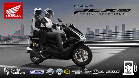 THE Honda PCX160 design has a wider seat and generous legroom so riders can stay relaxed.