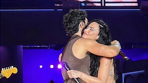 Joe Jonas and Demi Lovato. 