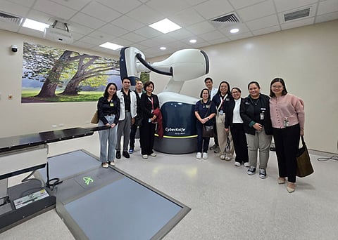 FIRST Robotic Cyberknife Radiotherapy Service. (From left to right) Atty. Merryl Kristie M. Francia, Asian Hospital Inc. Consultant (SGV); Xen Ralf Guimapang, MSN, RN Asst. Manager, ACI Quality Assurance, Training and Development; Richard John Sabater, RRT, Clinical Supervisor Conquer C Center, Asian Hospital, Inc. (AHI); Remedios F. Lim, BOI Acting Division Chief, Services Division, Infrastructure and Services Division Service (ISIS); Lorna L. Yumul, BOI Acting Division Chief, Project Evaluation and Registration Division (PERD), ISIS; Martin Gregorio Guevarra, CMP, Medical Physicist, AHI; Angelica W. Agcaoili, BOI Investments Specialist, PERD, ISIS; Ma.Edsel C. Altar, RMT, MBAH, Associate Director Asian Cancer Institute and Nuclear Medicine Service, AHI; Ma. Monica Gin Paronable, RRT, Admin Supervisor Conquer C Center, AHI; and Atty. Donna Frances G. Ylade-Torres, AHI Consultant (SGV).