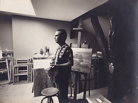 Sansó in his Paris studio Fundacion. From the Sansó Archives.