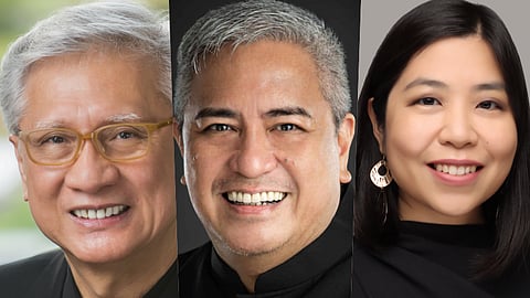 (From left) Joel Navarro, Jonathan Velasco and Beverly Shangkuan-Cheng. 