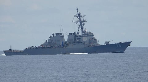 The United States deploys the USS Higgins (DDG-76) — an Arleigh Burke-class guided missile destroyer — along with USS Cincinnati to Bajo de Masinloc in the West Philippine Sea on Wednesday two days after the collision of two Chinese vessels that harassed a Philippine Coast Guard vessel. 