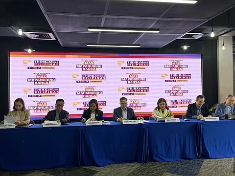 From L-R: Abigail Ho-Torres, PRSP Treasurer, Norman Agatep, PRSP Vice President-Internal Affairs, Louie Sebastian, PRSP President, Guido Zaballero, MediaQuest Holdings and TV5 CEO and President, Belle Tiongco, IABC President,  Joe Zaldarriaga, IABC Chairman, and Ramon Isberto, IABC Board Member and MediaQuest Corporate Communications Consultant. 