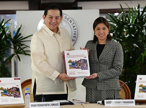 Budget Secretary Amenah Pangandaman turns over to the House of Representatives, led by Speaker Martin Romualdez, the National Expenditure Program, which contains the proposed P6.793-trillion budget for 2026. 