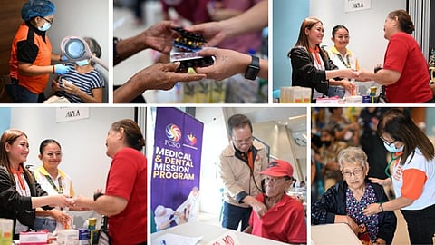 PCSO medical and dental team providing free health services to senior citizens in Calamba.