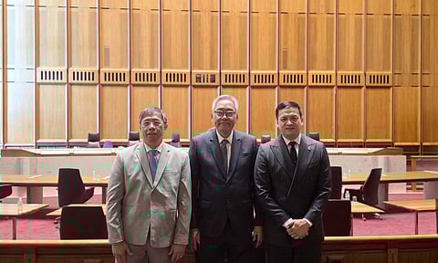 Supreme Court Associate Justices (from left) Raul B. Villanueva, Rodil Zalameda, and Jose Midas P. Marquez at the High Court of Australia, Canberra, during a Counter-Terrorism Learning Exchange on 6 August 2025. The week-long learning exchange is part of the SC's ongoing efforts to enhance the Philippines' legal mechanism for counter terrorism. (Photo courtesy of the Office of Chief Justice Alexander G. Gesmundo)