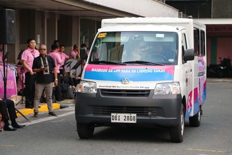 A TOYOTA Lite Ace unit ready to serve passengers under Pasay’s free shuttle program.