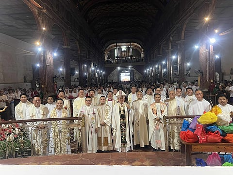 Ozamis Archbishop Most Rev. Martin Sarmiento Jumoad leads reconsecration ride as well as the church's reopening (Photo courtesy of The Catholic Parish of Saint John The Baptist- Jimenez, Misamis Occidental)