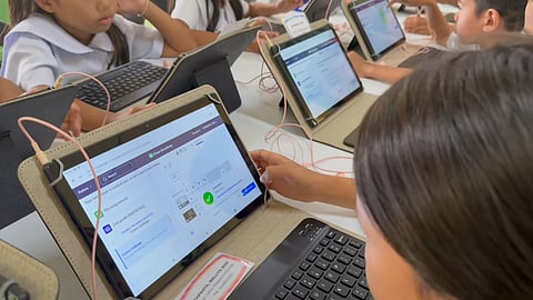 STUDENTS of Wow Balogo Elementary School learn KAP’s lessons in STEM, digital literacy, online safety and essential life skills through tablets. 
