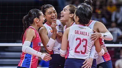 Creamline wins a consolation prize after beating Cignal, 25-17, 29-27, 25-17, for third place honors on Sunday in the PVL On Tour at the Mall of Asia Arena.