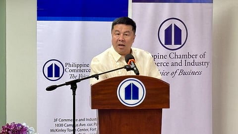 PCCI 51st PBC&E Chairman Dennis Anthony Uy underscores the need for actionable solutions in driving the Philippines’ digital transformation during the launch of the country’s premier business conference and expo on 18 August in Taguig City.