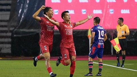 Kaj Amirul (left) and Rico Andes banner Cebu FC in its ASEAN Club debut.
