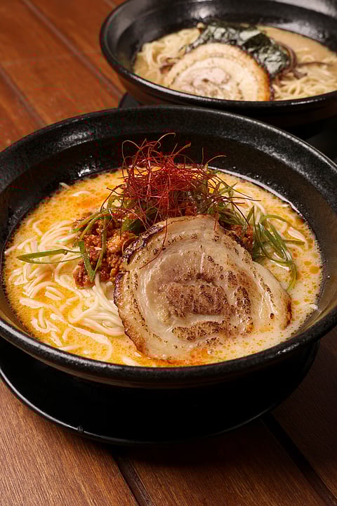 Spice lovers can indulge in the Spicy Tonkotsu Ramen, a bold twist on the classic tonkotsu, topped with minced pork and infused with a special blend of spices that adds a fiery kick to its creamy broth — making it both comforting and invigorating.