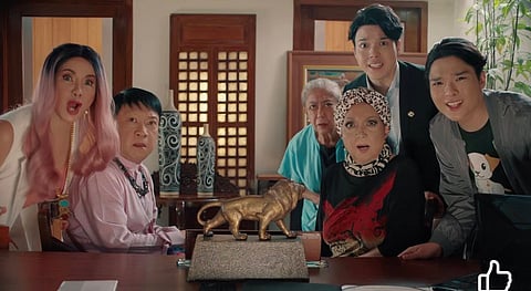 SCENE in ‘MUDRASTA’ with Carmi Martin, Roderick Paulate, Odette Khan, Celia Rodriguez, Elmo and Arkin Magalona.