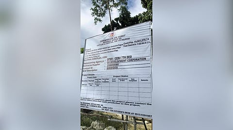 flood control project in Poblacion, Ginatilan, Cebu.