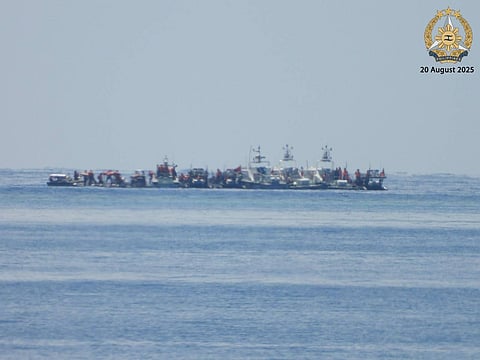 THREE Chinese Black RHIBs mounted with armaments, three Fast Boat and five White RHIBs were observed within Ayungin Shoal.